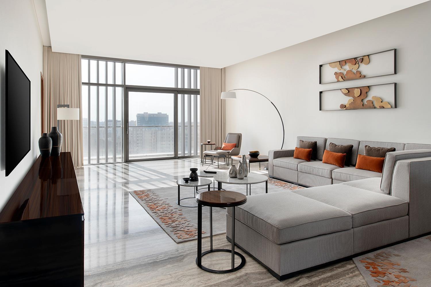 Hotel Banyan Tree Doha At La Cigale Mushaireb Zimmer foto A living room